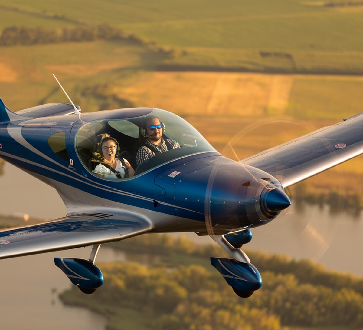 Bristell NG5 cockpit view while flying