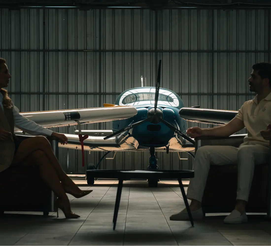 Aircraft prepared for takeoff